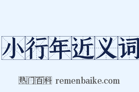 小行年近义词是什么意思的图片